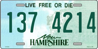 NH license plate 1374214