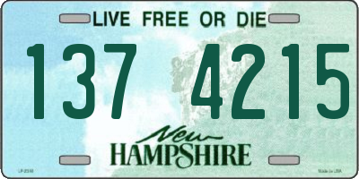 NH license plate 1374215