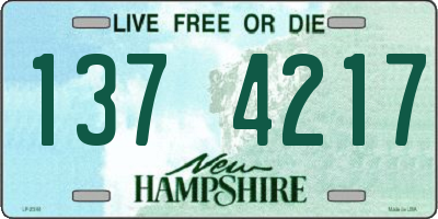 NH license plate 1374217