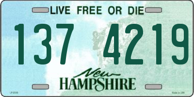 NH license plate 1374219