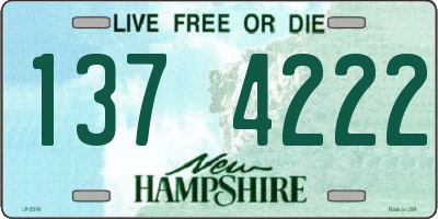 NH license plate 1374222