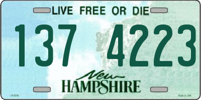 NH license plate 1374223