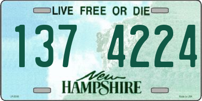 NH license plate 1374224