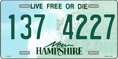 NH license plate 1374227