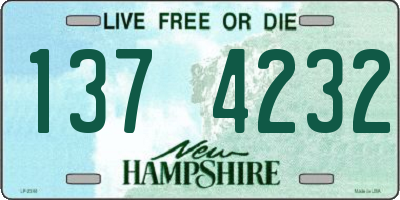 NH license plate 1374232