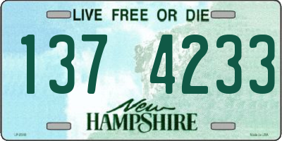 NH license plate 1374233