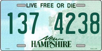 NH license plate 1374238