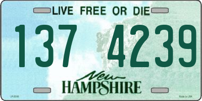 NH license plate 1374239