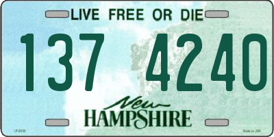 NH license plate 1374240