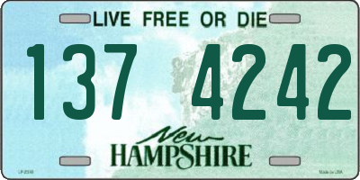 NH license plate 1374242