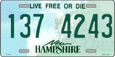NH license plate 1374243