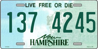 NH license plate 1374245