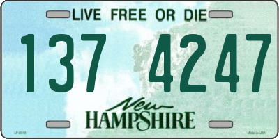 NH license plate 1374247