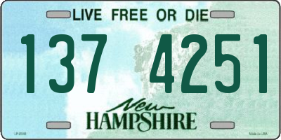 NH license plate 1374251