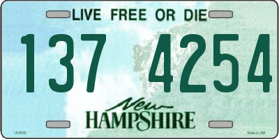 NH license plate 1374254
