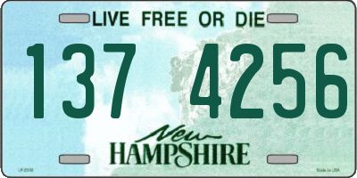 NH license plate 1374256