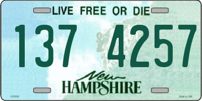 NH license plate 1374257