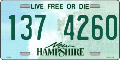 NH license plate 1374260