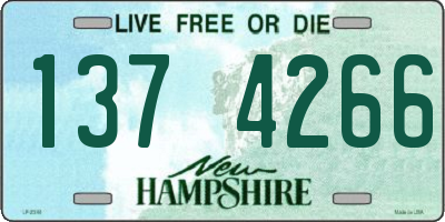 NH license plate 1374266