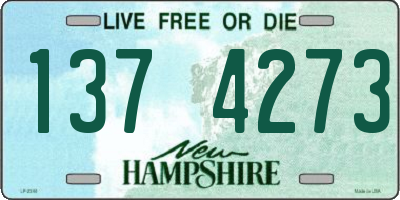 NH license plate 1374273