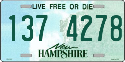 NH license plate 1374278