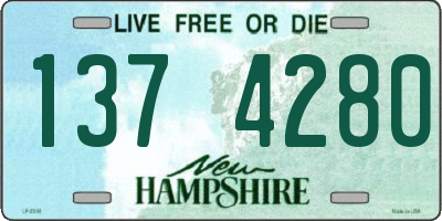 NH license plate 1374280
