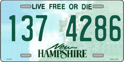 NH license plate 1374286
