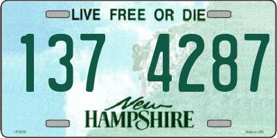 NH license plate 1374287