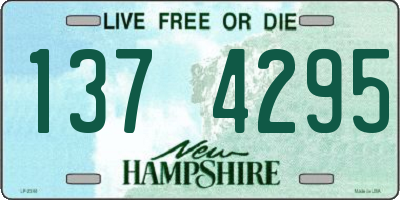NH license plate 1374295