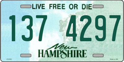 NH license plate 1374297