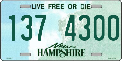 NH license plate 1374300
