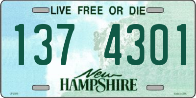 NH license plate 1374301