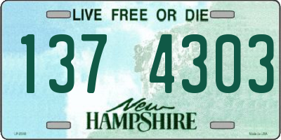 NH license plate 1374303