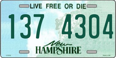 NH license plate 1374304