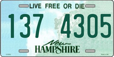NH license plate 1374305