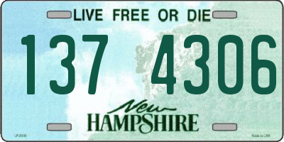 NH license plate 1374306