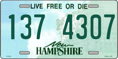 NH license plate 1374307
