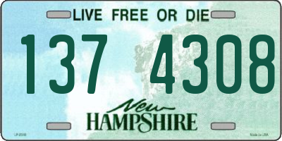 NH license plate 1374308