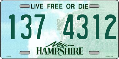 NH license plate 1374312