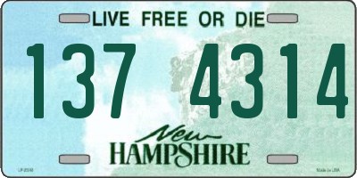 NH license plate 1374314