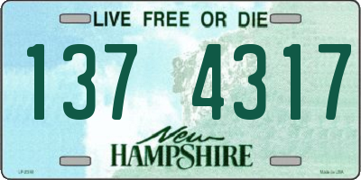 NH license plate 1374317