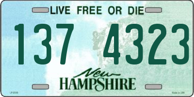 NH license plate 1374323