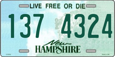 NH license plate 1374324