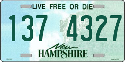 NH license plate 1374327