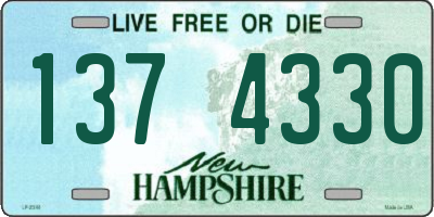 NH license plate 1374330