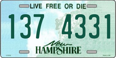 NH license plate 1374331