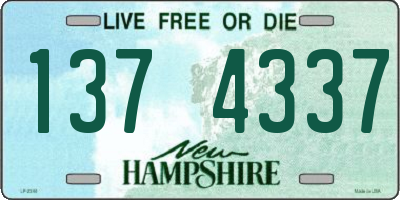 NH license plate 1374337