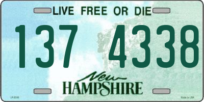 NH license plate 1374338