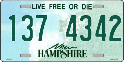 NH license plate 1374342