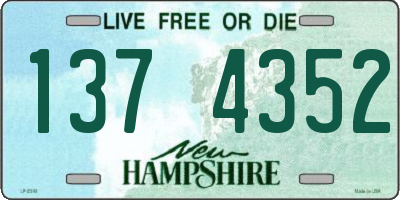 NH license plate 1374352